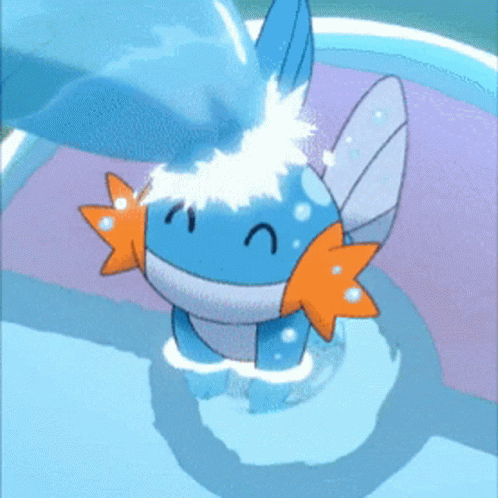 Mudkip Enjoying The Water GIF