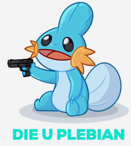 Mudkip Holding A Gun GIF