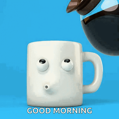 Mug Eye Roll Coffee Good Morning GIF