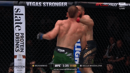 Muhammad And Della Maddalena Fight In Cage GIF