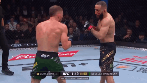 Muhammad And Della Maddalena Fight In UFC GIF