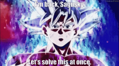 Mui Goku Dragon Ball I'm Back GIF