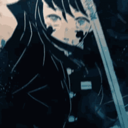Muichiro Tokito Holding Her Sword GIF