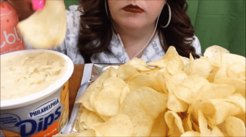 Mukbang Eating Chip Meme GIF