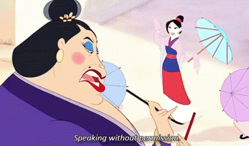 Mulan The Matchmaker Speaking Without Permission GIF