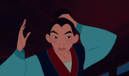 Tied Hair Mulan Shan Yu GIF