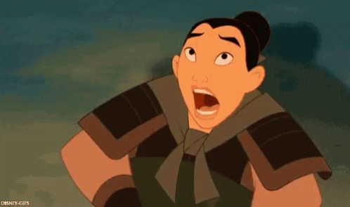Shock Mulan Scared Away GIF