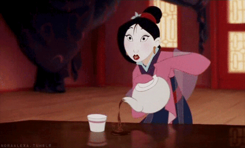 Mulan Spilling The Tea GIF