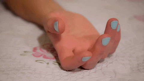 Mulch Dropping On Hand At Rest GIF