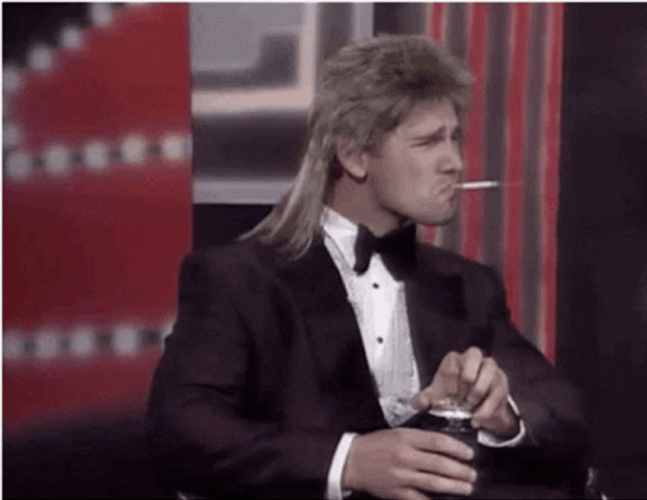 Mullet Haired Eric Bana Smoking GIF