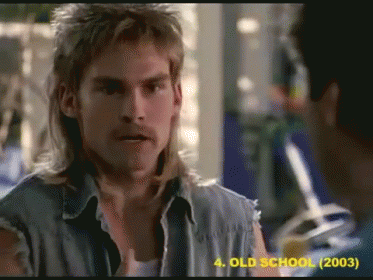 Mullet Man Talking to Another in Old School Movie