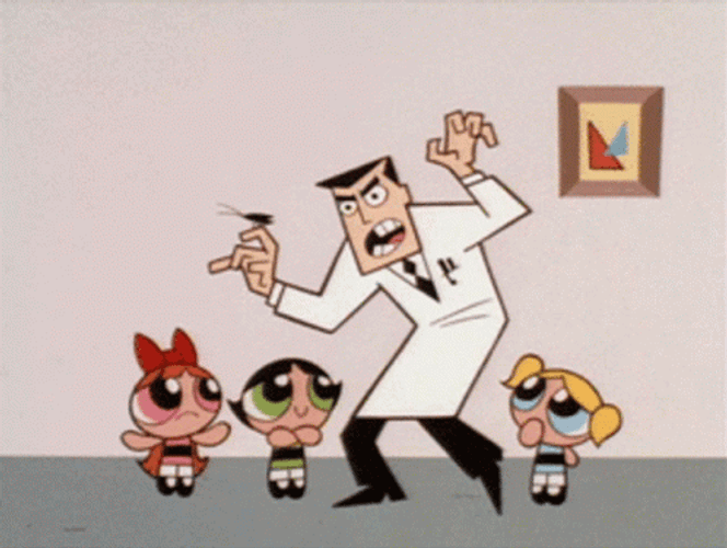 Multifaceted Professor Powerpuff Girls GIF