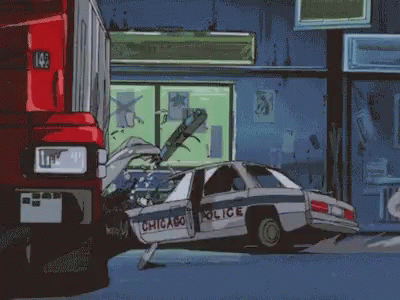 Multiple Police Car Crash Meme GIF