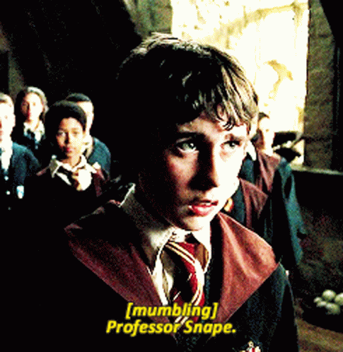 Mumbling Neville Longbottom Professor Snape GIF