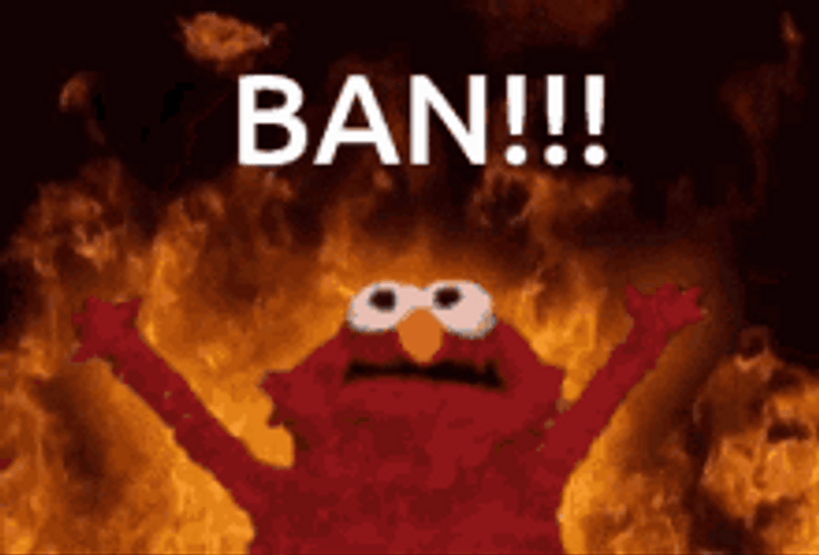 Muppet Character Elmo Fire Ban Meme GIF