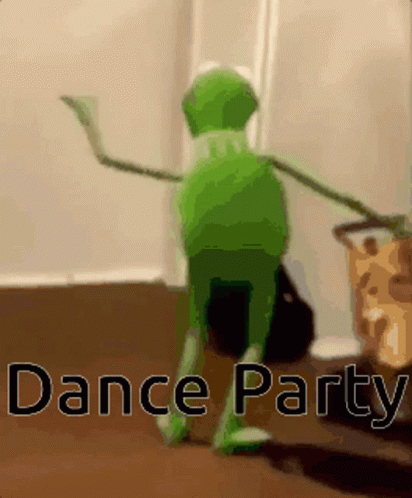 Muppet Kermit The Frog Dance Party GIF