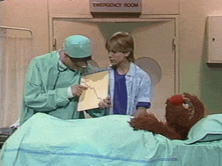 Muppet Moishe Oofnik On Hospital Bed GIF