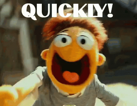 Muppet Smiling With Quickly Above