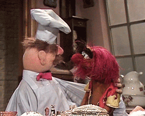 Muppets Animal Elmo And Chief Looking Each Other GIF