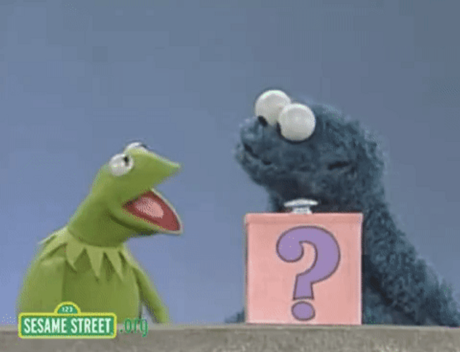 Muppets Kermit And Cookie Monster GIF.