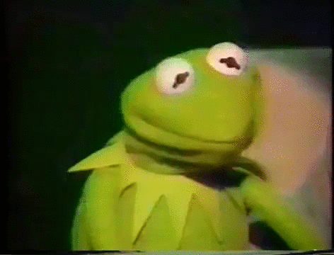 Muppets Kermit And Fozzie The Bear Looking Around GIF