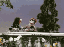 Muppets Wayne And Wanda Puppet Falling Tree GIF