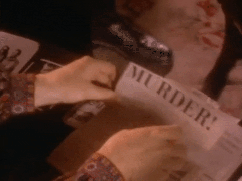 Murder Clippings Vintage Video GIF