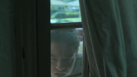 Murder In The Library Spy On Window GIF