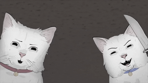 Murder Killer White Kitties GIF