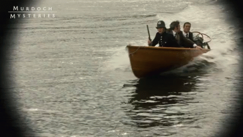 Murdoch Mysteries Poster Boat With Two Men