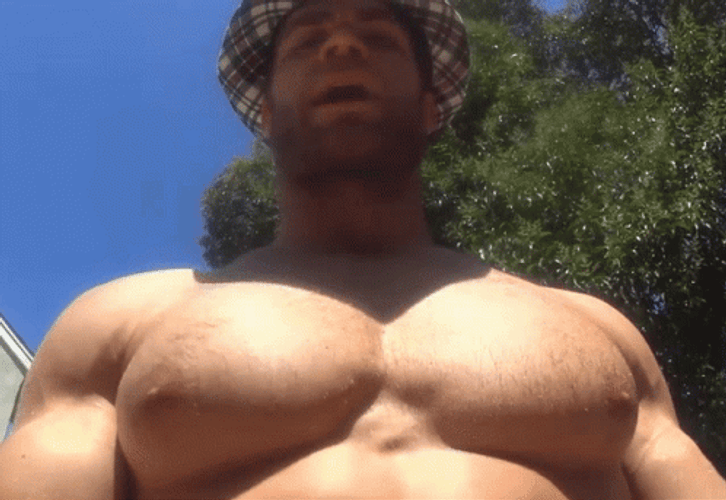 Muscle Guy Big Pecs Bounce Man Boobs GIF