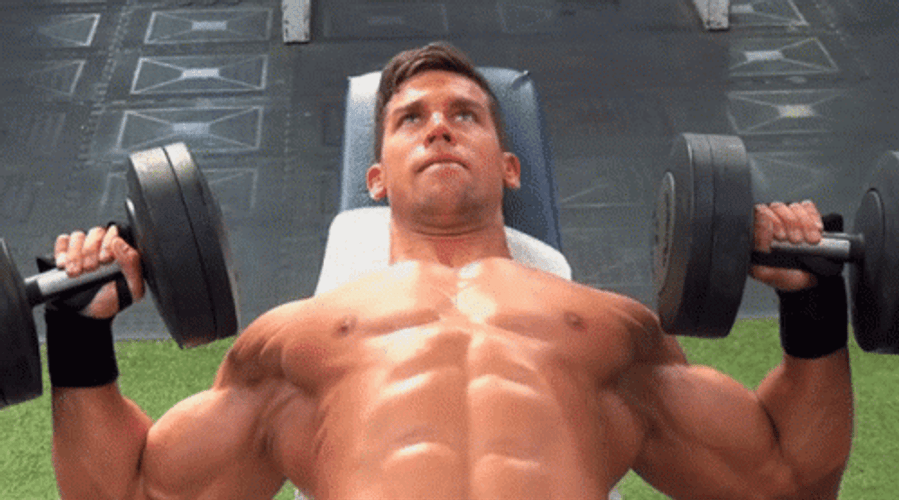 Muscle Man Csaba Szigeti Working Out GIF