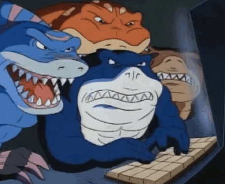 Muscle Shark Meeting GIF
