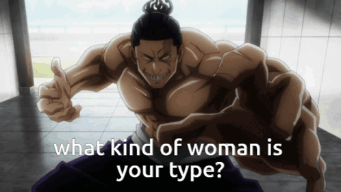 Muscular Man Giving Thumbs Up Saying What Kind of Woman Is Your Type