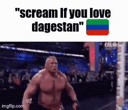 Muscular Man Scream If You Love Dagestan GIF