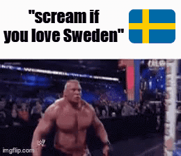 Muscular Man Scream If You Love Sweden