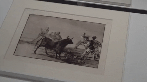 Museum Painting Panning Shot GIF