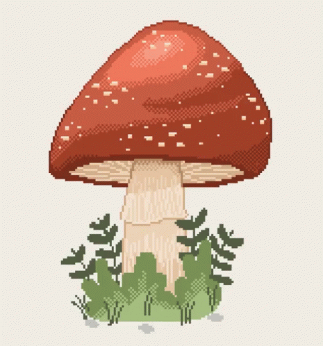 Mushroom Cartoon Plants GIF