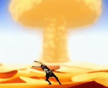 Dancing Character Mushroom Cloud Sokka Desert GIF