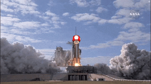 Mushroom Cloud Rocket Launch GIF