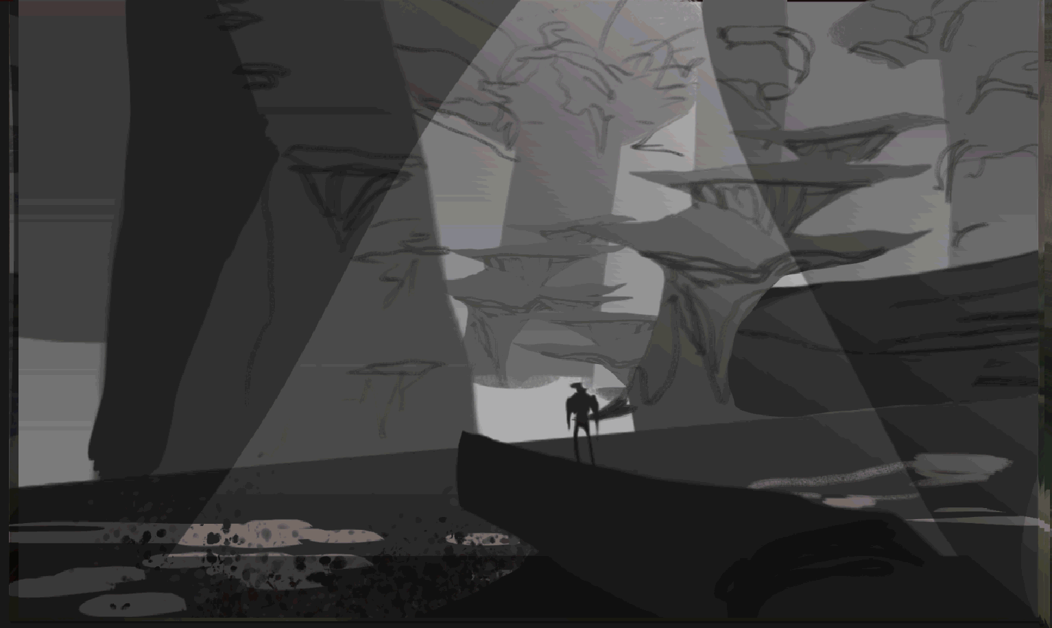 Mushroom Forest Digital Art GIF