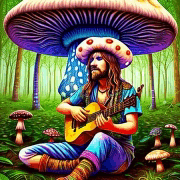 Mushroom Hippie Hippie Music Cloud GIF
