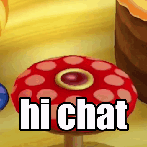 Mushroom Saying Hi Chat GIF