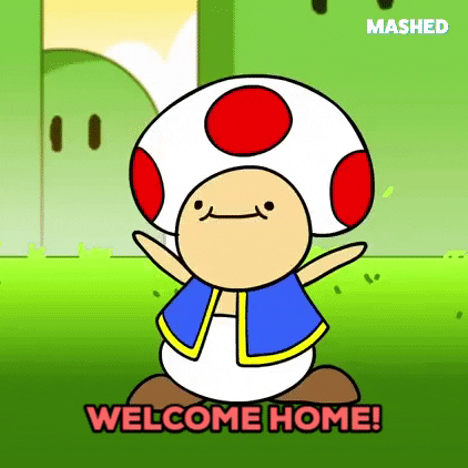 Mushroom Welcome Home GIF