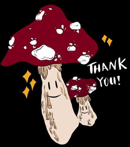 Mushrooms Thank You Greeting GIF