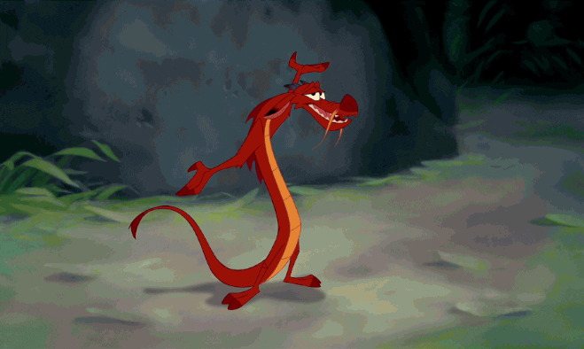 Mushu The Dragon Got Stepped On GIF