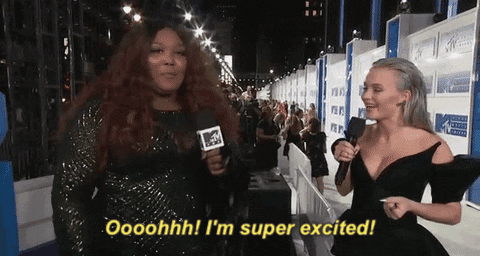 Music Award Hosts Lizzo Super Excited GIF