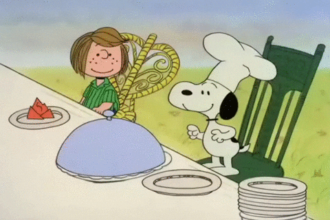 Music Bread Peanuts Snoopy Thanksgiving GIF