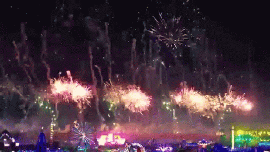 Music Festival Fireworks GIF