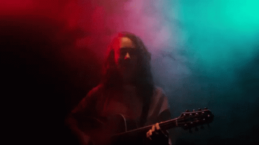 Music Guitarist Colored Smoke GIF